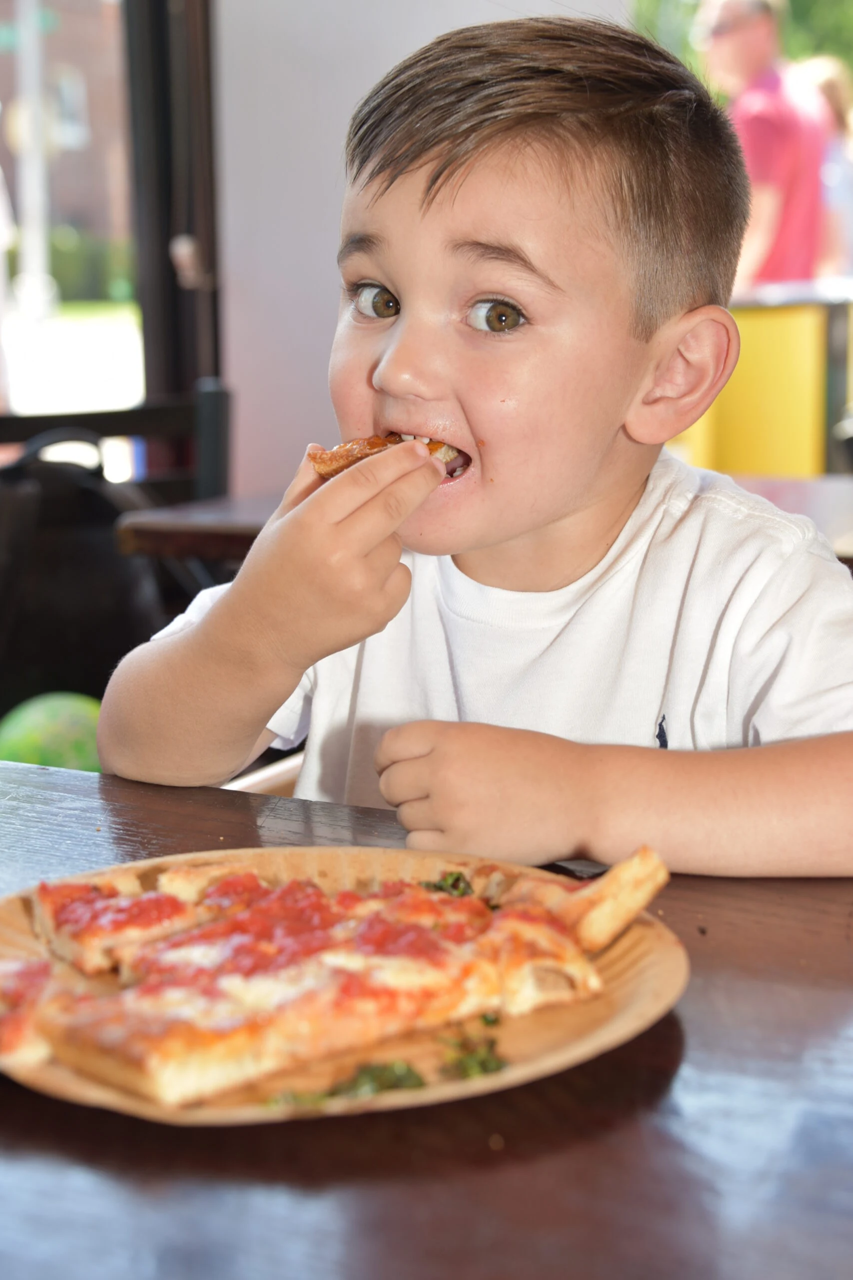 Mario's pizza — fresh from the oven