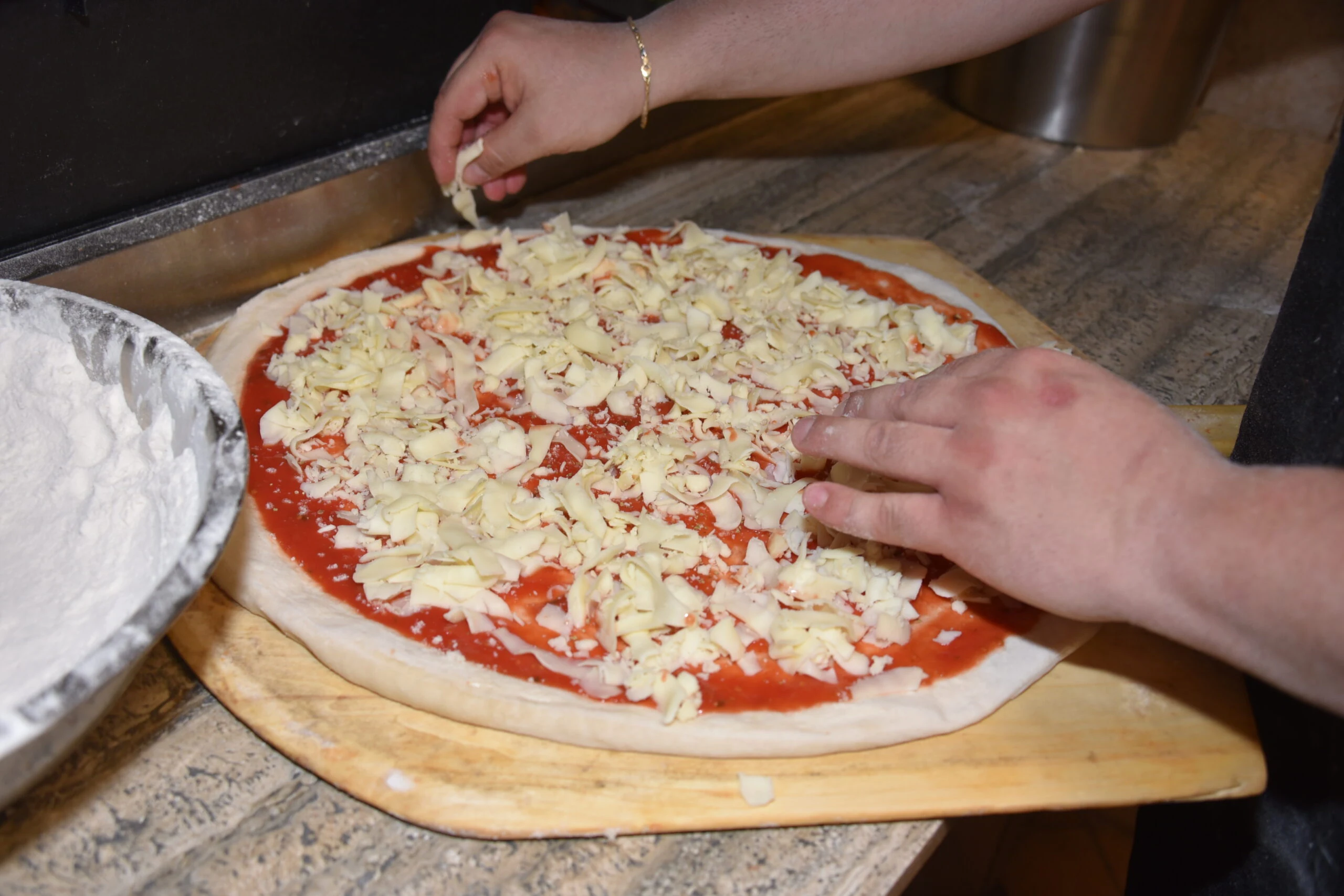 Pasta preparation in the kitchen