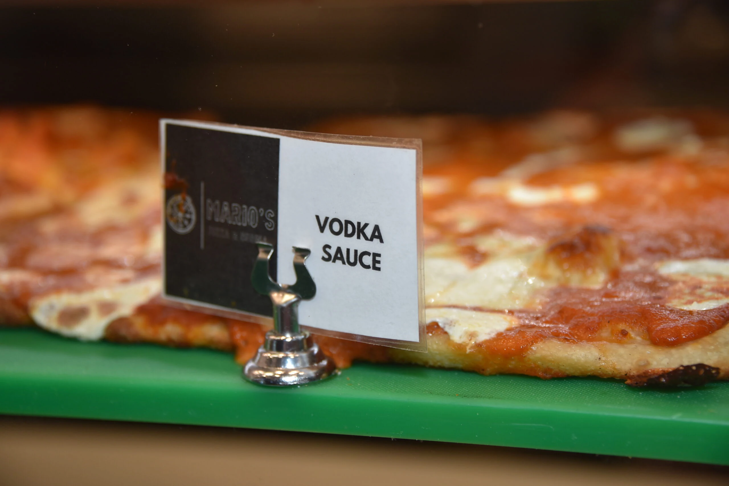 Vodka sauce square pizza